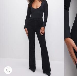 Good AMERICAN pull On Stretch Flare Pants , L